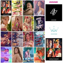 16PCS/SET K-POP MAMAMOO Reality in BLACK Photocard Lomo Card 5.2*7.4cm