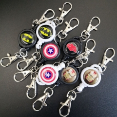 10 Styles Marvel Batman Iron Man Cartoon Anime Keychain