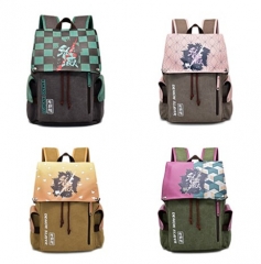 4 Styles Demon Slayer: Kimetsu no Yaiba Cartoon Fashion Polyester+Canvas Bags Anime Backpack Bag For Teenager