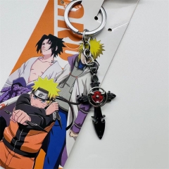 2 Styles Naruto Cartoon Anime Alloy Keychain Necklace