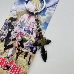 2 Styles Fairy Tail Cartoon Anime Alloy Keychain Necklace