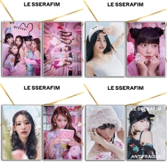 6 Styles K-POP LE SSERAFIM ANTIFRAGILE Poster Sticker 21*30cm