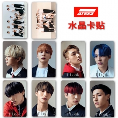 10CS/SET ATEEZ ATINY ID Card Sticker 5.4*8.5cm