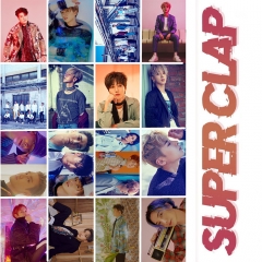16PCS/SET K-POP Super Junior SUPER CLAP Photocard Lomo Card 5.2*7.4cm