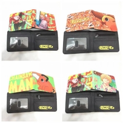 5 Styles Chainsaw Man Cartoon Pattern Coin Purse Anime Short Wallet