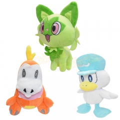 16-21CM 3 Styles Pokemon Sprigatito/Fuecoco/Quaxly Anime Plush Toy Doll