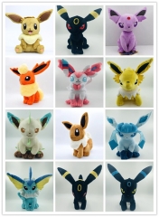 25-30CM 11 Styles Pokemon Eevee Cartoon Anime Plush Toy Doll