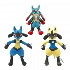 25-30CM 3 Styles Pokemon Lucario Cartoon Anime Plush Toy Doll