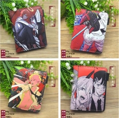 5 Styles Chainsaw Man Cartoon Cosplay Purse PU Leather Anime Short Wallet