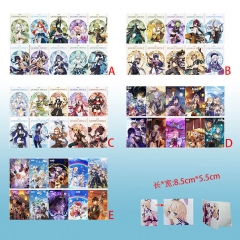 10个一套）5款原神10个装磨砂卡贴