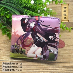 2 Styles Genshin Impact Cartoon Cosplay Purse PU Leather Anime Short Wallet