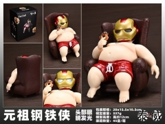 (带电）漫威 复仇者联盟 肥宅 钢铁侠 可发光 盒装手办 高12cm 一箱60个