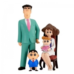 蜡笔小新 全家福家族写真！一箱60套！广志高21cm！ 美冴高15cm！ 套装