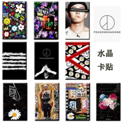 10CS/SET K-POP BigBang GD PEACEMINUSONE ID Card Sticker 5.4*8.5cm