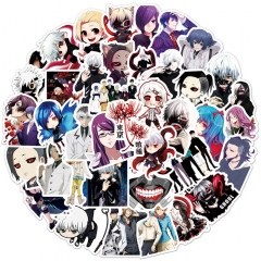 50张TokyoGhoul东京喰种涂鸦贴纸儿童行李箱冰箱手机车身防水贴纸