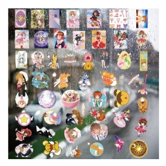 3D立体UV转印贴魔卡少女樱动漫防水车身贴纸手机立牌凹凸水晶标签