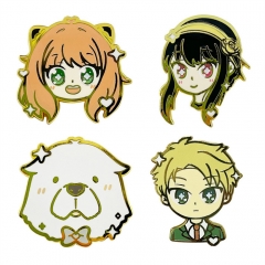 4 Styles SPY x FAMILY Cartoon Character Pattern Alloy Pin Anime Brooch