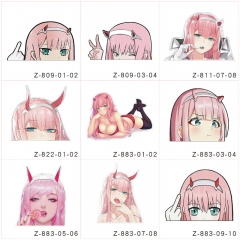 反光DARLING in the FRANXX动漫卡通二次元贴纸个性汽车划痕遮盖