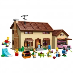 狮牌180044电影系列辛普森小屋房子20010拼装19016积木玩具16005