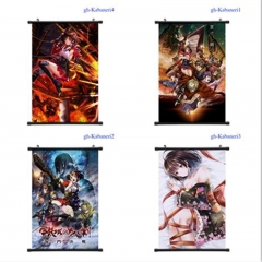 60*90cm 8 Styles Koutetsujou no Kabaneri Cartoon Pattern Decoration Anime Wallscroll