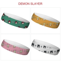 7 Styles Demon Slayer: Kimetsu no Yaiba Cartoon Color Printing Sweatband Anime Headband