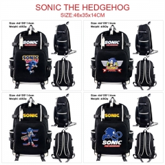 5 Styles Sonic the Hedgehog Cartoon Character Anime Backpack Bag