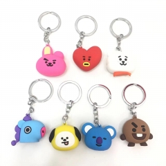 7 Styles K-POP BTS Bulletproof Boy Scouts PVC Anime Keychain