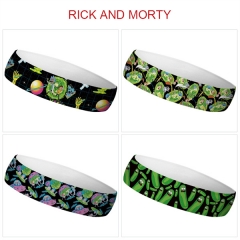 4 Styles Rick and Morty Cartoon Color Printing Sweatband Anime Headband