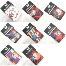 8 Styles Child's Play Chucky IT Anime Short Wallet Purse