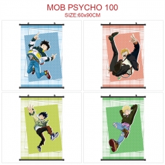 4 Styles 60*90CM Mob Psycho 100 Wall Scroll Cartoon Pattern Decoration Anime Wallscroll