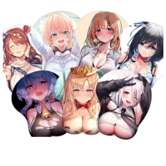 美女动漫 3D手腕托 软舒适办公垫硅胶护腕鼠标垫