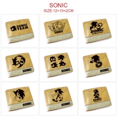 9 Styles Sonic the Hedgehog Cosplay Decoration Cartoon Character Anime PU Wallet Purse