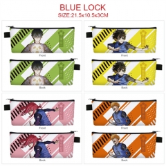 6 Styles Blue Lock Cosplay Cartoon PU Colorful Anime Zipper Pencil Bag Box