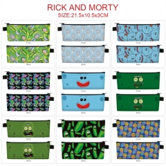 9 Styles Rick and Morty Cosplay Cartoon PU Colorful Anime Zipper Pencil Bag Box
