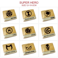 9 Styles Marvel Super Hero Cosplay Decoration Cartoon Character Anime PU Wallet Purse
