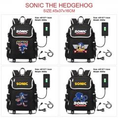 5 Styles Sonic the Hedgehog Cartoon Anime Canvas Shoulder Backpack Bag