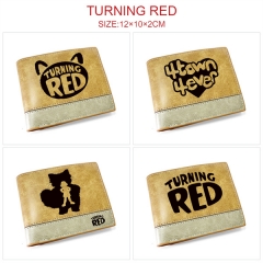 4 Styles Turning Red Cosplay Decoration Cartoon Character Anime PU Wallet Purse