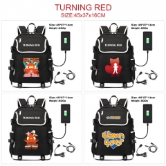 5 Styles Turning Red Cartoon Anime Canvas Shoulder Backpack Bag
