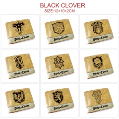 10 Styles Black Clover Cosplay Decoration Cartoon Character Anime PU Wallet Purse