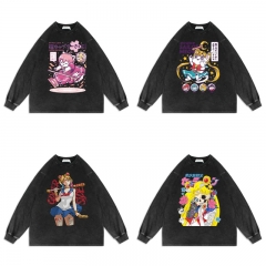 4 Styles Pretty Soldier Sailor Moon Pattern Cartoon Anime Hoodie