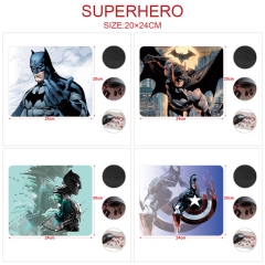 5PCS/SET 8 Styles 20*24CM Marvel Super Hero Cartoon Pattern Anime Mouse Pad
