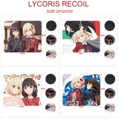5PCS/SET 12 Styles 20*24CM Lycoris Recoil Cartoon Pattern Anime Mouse Pad