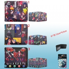 3 Styles Naruto Cartoon PU Purse Anime Wallet