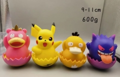 4PCS/SET Pokemon Pikachu Psyduck Tumbler Cartoon PVC Anime Figure