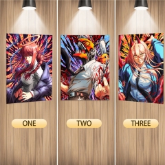 Chainsaw Man Cartoon Can Change Pattern Lenticular Flip Anime 3D Poster