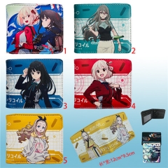 5 Styles Lycoris Recoil Cartoon PU Purse Anime Wallet