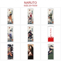 9 Styles 25*70CM Naruto Wall Scroll Cartoon Pattern Decoration Anime Wallscroll