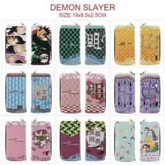 11 Styles Demon Slayer: Kimetsu no Yaiba Cartoon Pattren Long Anime Zipper PU Wallet Purse