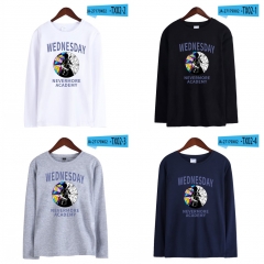 20 Styles Wednesday Addams Character Digital Print Long Sleeve Anime Shirt