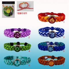 7 Styles Genshin Impact Vision Cartoon Anime Bracelet